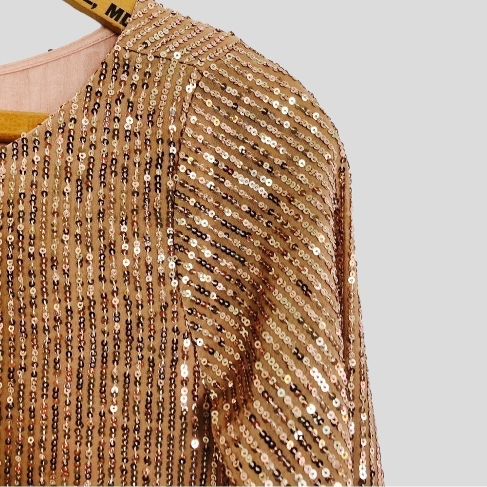 NWT Anthropologie Metallic Sequin Tunic Dress Women’s XS Y2K Starling Whimsigoth - Picture 8 of 14